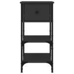 vidaXL Table de chevet noir 34x36x70 cm bois d’ingénierie