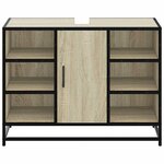 vidaXL Meuble de salle de bain avec lavabo Chêne Sonoma 80 x 33 x 60 cm Bois d'ingénierie