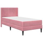 vidaXL Cadre de lit avec matelas Rose 80 x 200 cm Velours