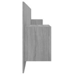 vidaXL Tête de lit avec armoires sonoma gris Bois d'ingénierie