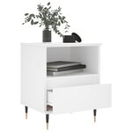vidaXL Tables de chevet 2 Pièces blanc 40x35x50 cm bois d’ingénierie
