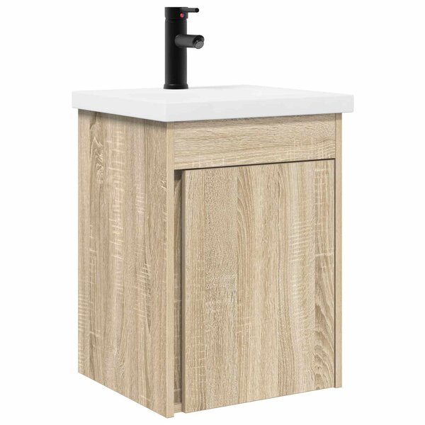 vidaXL Meuble de salle de bain avec robinet Chêne Sonoma