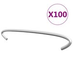 vidaXL Crochets de gabion 100 Pièces Acier galvanisé 15 cm