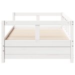 vidaXL Lit de jour sans matelas blanc 90x200 cm bois de pin massif