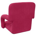 vidaXL Fauteuil de sol ajustable Bordeaux Velours