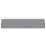 vidaXL Cadre de lit avec matelas avec matelas 2 Pièces Gris clair tissu