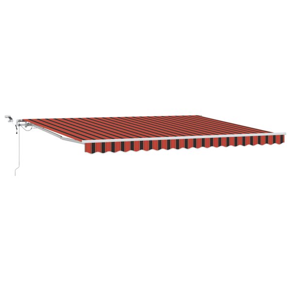 vidaXL Auvent rétractable automatique avec LED orange et marron 450x300 cm