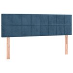 vidaXL Sommier à lattes de lit avec matelas LED Bleu foncé 140x200 cm