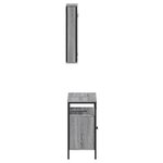 vidaXL Ensemble de meubles de salle de bain 2 Pièces Sonoma gris
