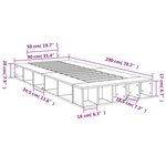 vidaXL Cadre de lit sans matelas chêne marron 90x200 cm