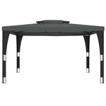 vidaXL Tonnelle à double toit anthracite 3 98x2 98 m acier