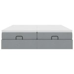 VidaXL Cadre de lit ottoman et matelas gris clair 160x200cm tissu
