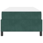 vidaXL Cadre de lit Vert foncé  vert et blanc 90 x 190 cm Velours
