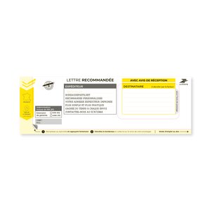 Lot de 200 nouveaux Recommandés manuels Personnalisés avec accusé de réception