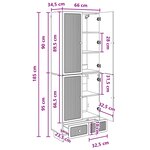 vidaXL Ensemble de Meubles 2 Pièces Chêne fumé 66 x 34 5 x 95 cm