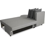 Canapé d'angle convertible réversible 3 places JEN - Tissu Gris - 196 x 88 x 159 cm