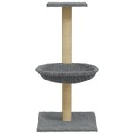 vidaXL Arbre à chat avec griffoir en sisal Gris clair 74 cm