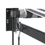 vidaXL Auvent rétractable anthracite et blanc 3 5x2 5m tissu/aluminium