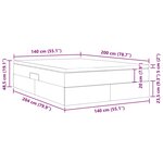 vidaXL Lit avec rangement et matelas Bleu 140 x 200 cm Polyester