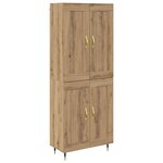 vidaXL Haut Armoire Chêne artisanal 69 5 x 34 x 90 cm