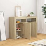 vidaXL Buffet avec lumières LED chêne sonoma 115 5x30x75 cm