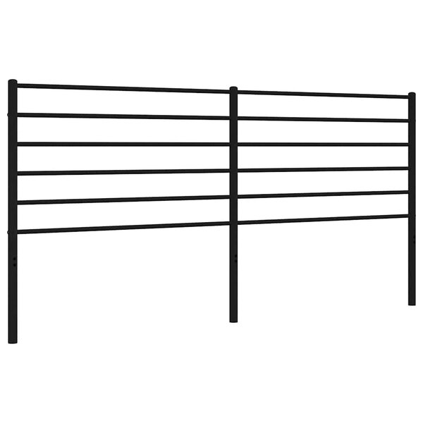 vidaXL Tête de lit métal noir 193 cm