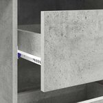 vidaXL Bureau Gris béton 90 x 37 5 x 75 cm Bois d'ingénierie