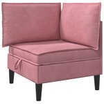 vidaXL Ensemble de meubles pour le salon 5 Pièces Rose Velours