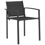 vidaXL Chaises de jardin 2 Pièces Noir et anthracite 53 5 x 59 x 77 cm