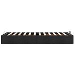 vidaXL Cadre de lit ottoman sans matelas noir 100x200 cm tissu