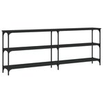 vidaXL Table console noir 200x29x75 cm bois d'ingénierie
