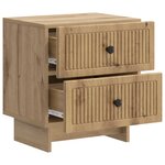 vidaXL Cabinet de chevet 2 Pièces Chêne artisanal 43 x 34 5 x 47 5 cm