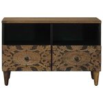 vidaXL Meuble TV Marron 70 x 33 5 x 46 cm Bois de mangue massif