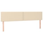 vidaXL Sommier à lattes de lit avec matelas Crème 180x200 cm Tissu