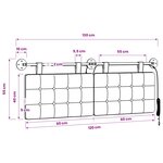 vidaXL Tête de lit suspendue Avec lumière LED Blanc Simili cuir