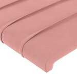 vidaXL Tête de lit avec oreilles Rose 93x16x118/128 cm Velours