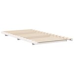 vidaXL Cadre de lit surélevé Blanc 90 x 190 cm Bois massif en pin