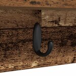 vidaXL Porte-manteau mural avec étagère Bois ancien 80 x 10.5 x 18 cm