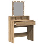 vidaXL Coiffeuse chêne artisanal 80 x 41 x 144 5 cm Bois d'ingénierie