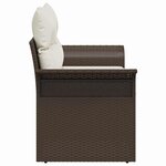 vidaXL Canapé de jardin avec coussin Marron 141 x 62 x 69 cm polyrotin