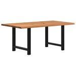 vidaXL Table à manger marron clair bois de chêne massif rectangulaire