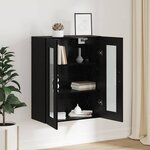 vidaXL Armoire murale suspendue Montage mural Noir 69 5 x 34 x 90 cm
