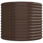 vidaXL Lit surélevé de jardin Acier galvanisé marron