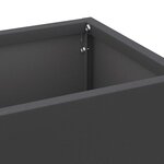 vidaXL Porte-parapluie Noir 15 5 x 15 5 x 49 cm Acier