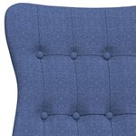 vidaXL Chaise de relaxation Bleu Tissu