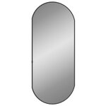vidaXL Miroir mural Noir 70x30 cm Ovale