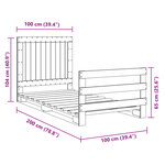 vidaXL Cadre de lit sans matelas avec tête de lit 100x200 cm
