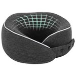 vidaXL Oreiller de Voyage pour le Cou Gris foncé 28 x 28 x 14 cm Coton