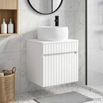 vidaXL Meuble de lavabo mural Blanc 49 x 44 5 x 66 cm