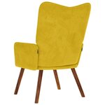 vidaXL Chaise de relaxation jaune velours